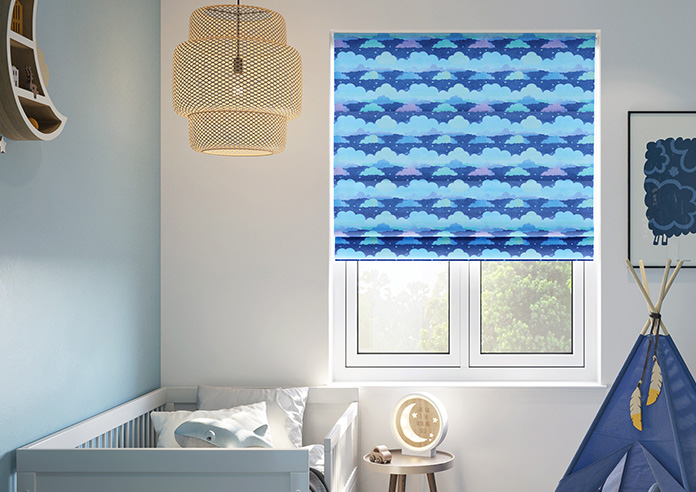 Cloudy Cosmos, Calm Blues - Roman Blind - Image 3